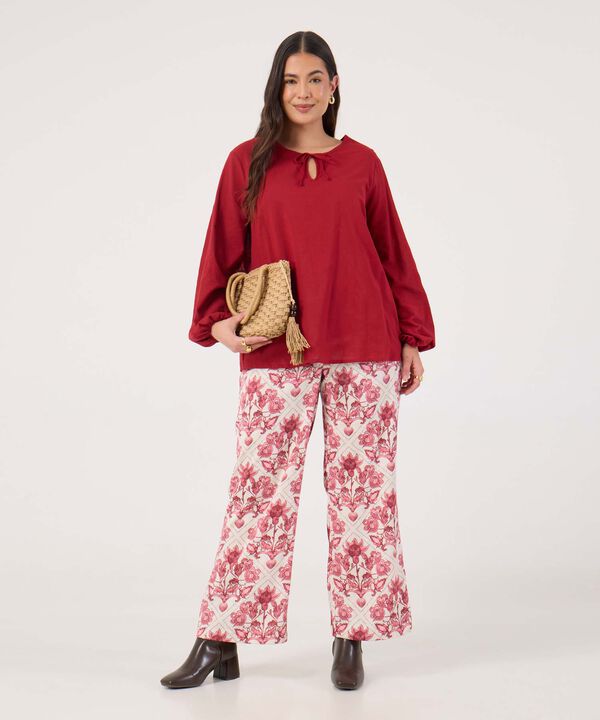 Pantalon En Satin Para Mujer image number null