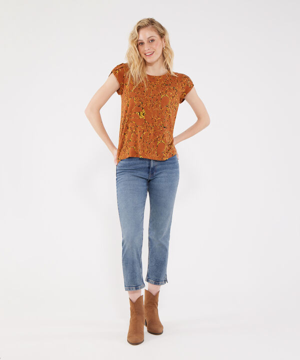Camiseta Cuello Redondo Estampada