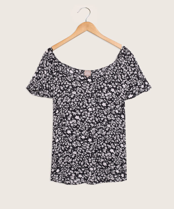 Blusa Estampada Manga Corta