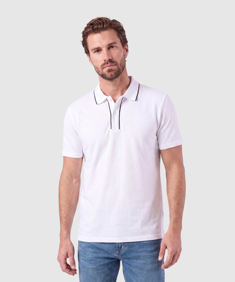 Polo Con Detalle En Cuello Para Hombre