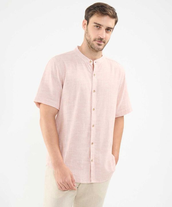 Camisa en Efecto Lino image number null