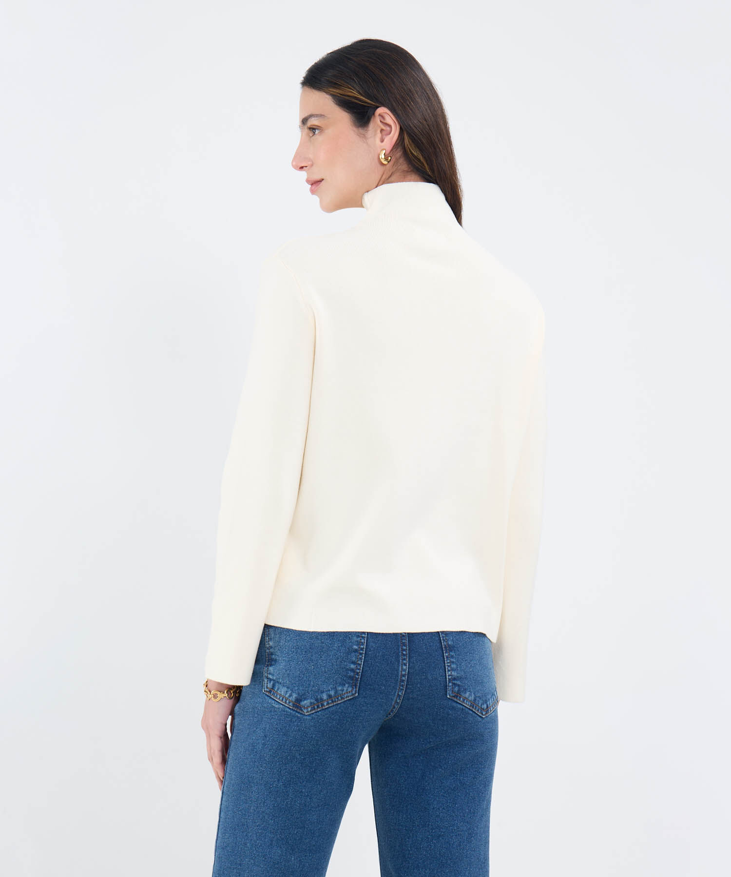 Saco Unicolor Cuello Alto