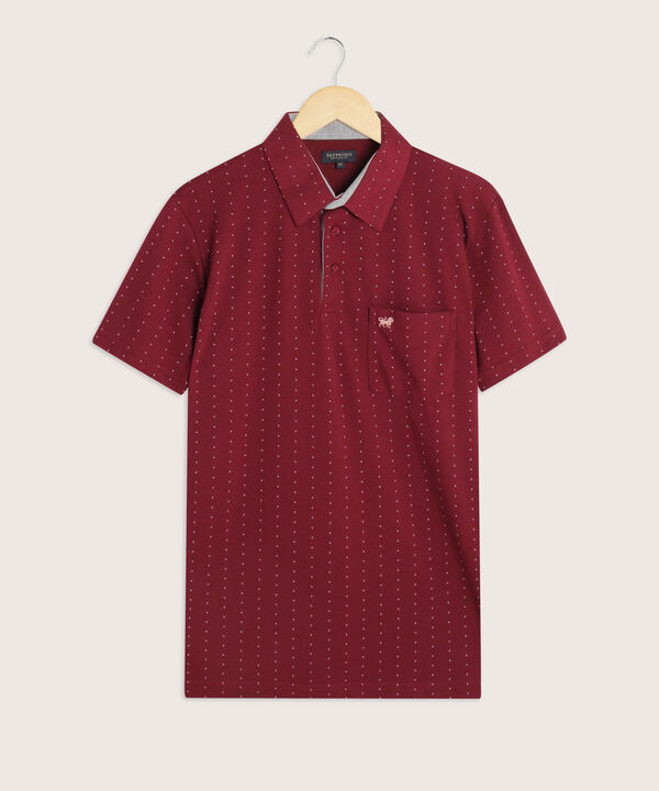 Polo Estampada Cuello Duro image number null