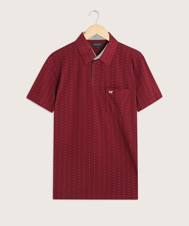 Polo Estampada Cuello Duro