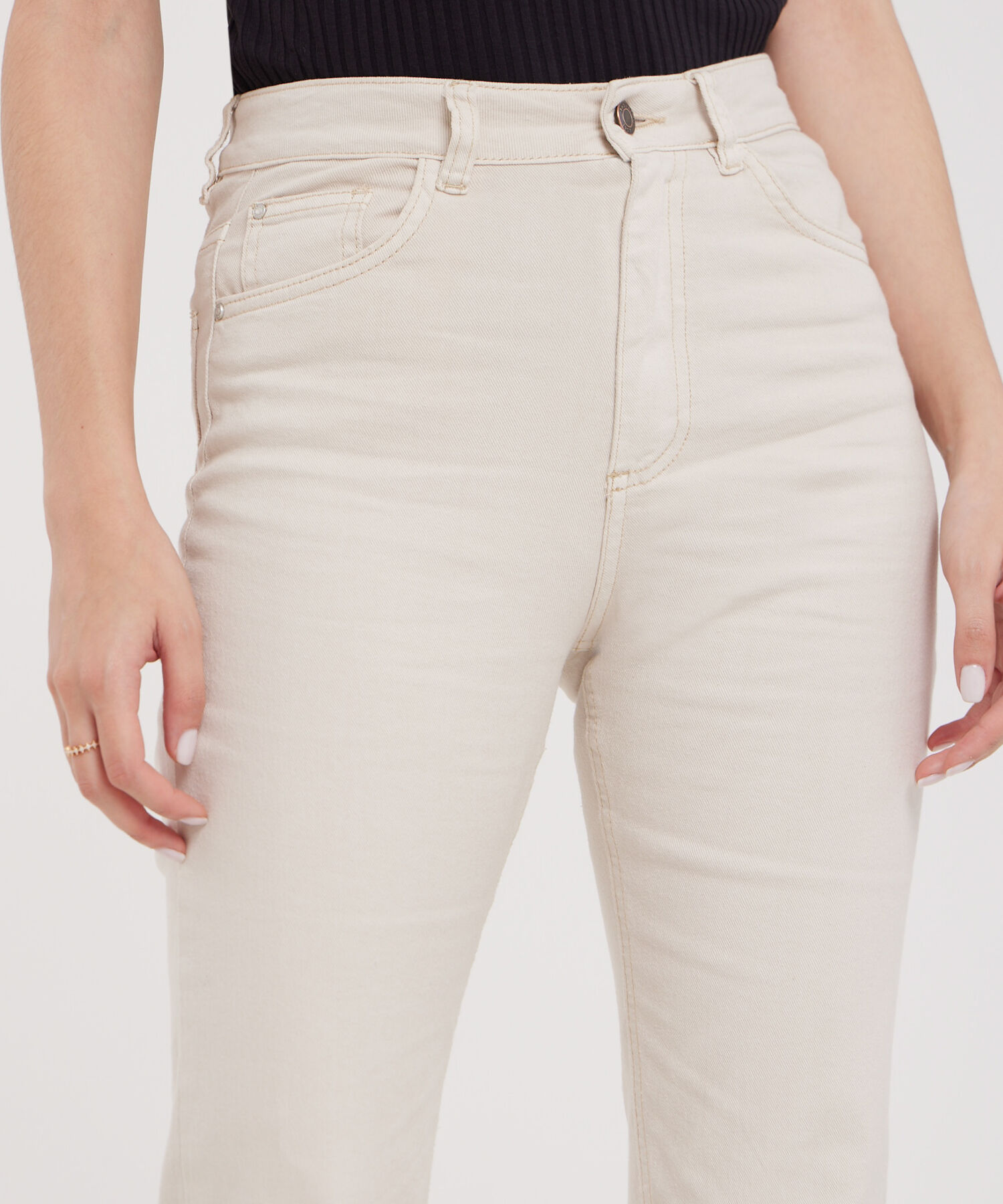 Jean Cropped Flare Tono Crudo