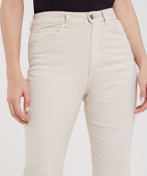 Jean Cropped Flare Tono Crudo image number null