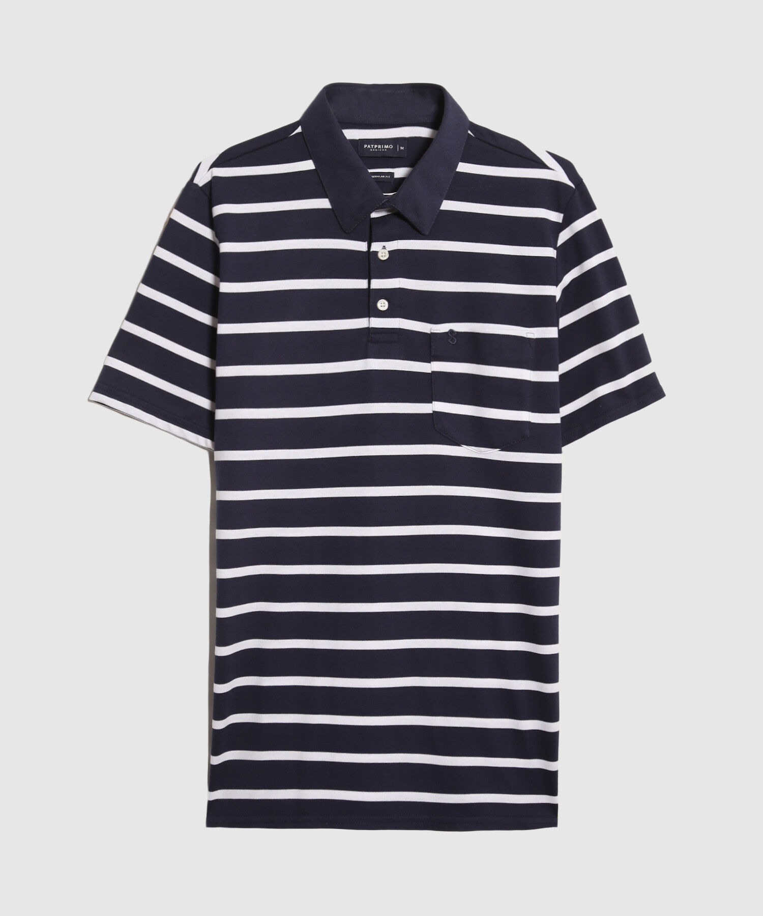 Polo Cuello Duro con Franjas