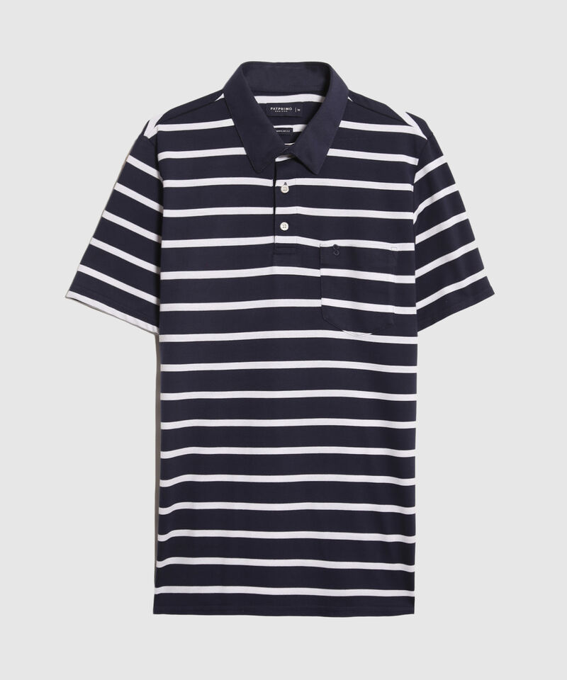 Polo Cuello Duro con Franjas