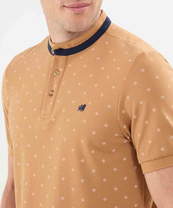 Polo Cuello Mao Manga Corta Estampada image number null