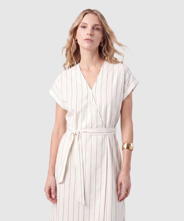 Vestido Midi Cruzado Mujer