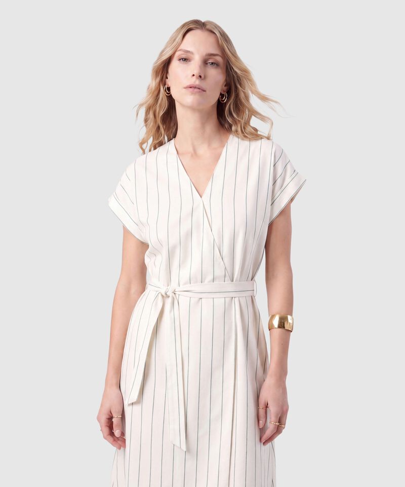 Vestido Midi Cruzado Mujer