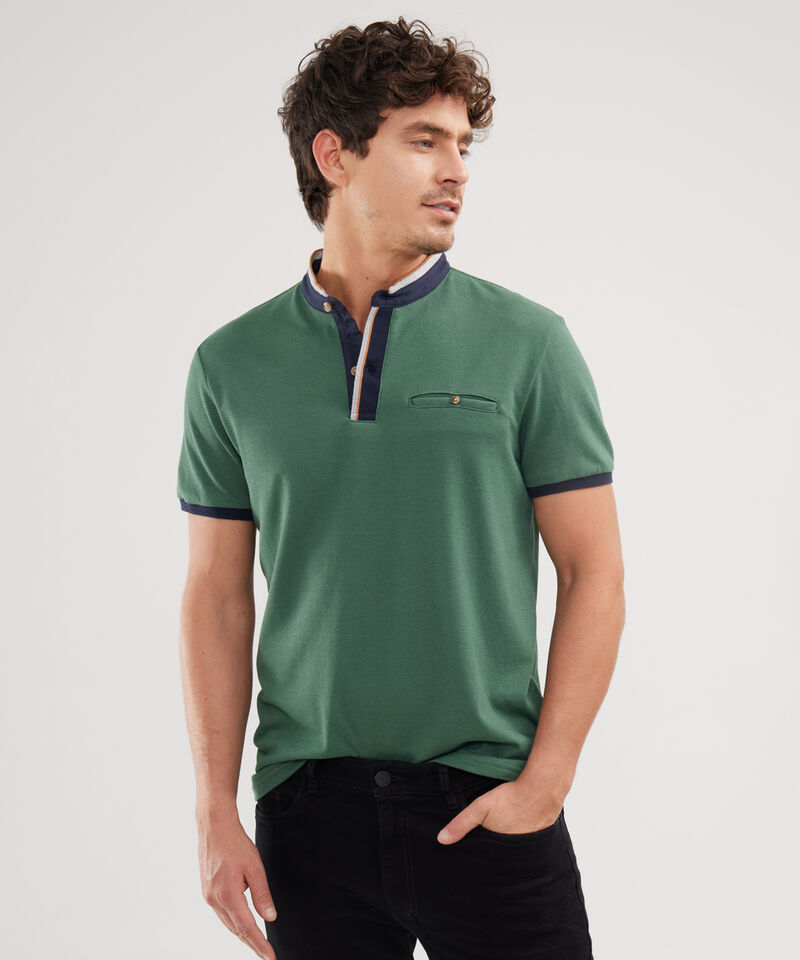 Polo Cuello Neru Con Bolsillo