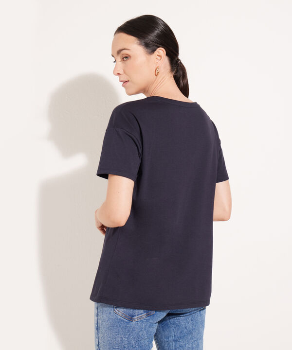 Camiseta Manga Corta Corrida Con Screen En Frente