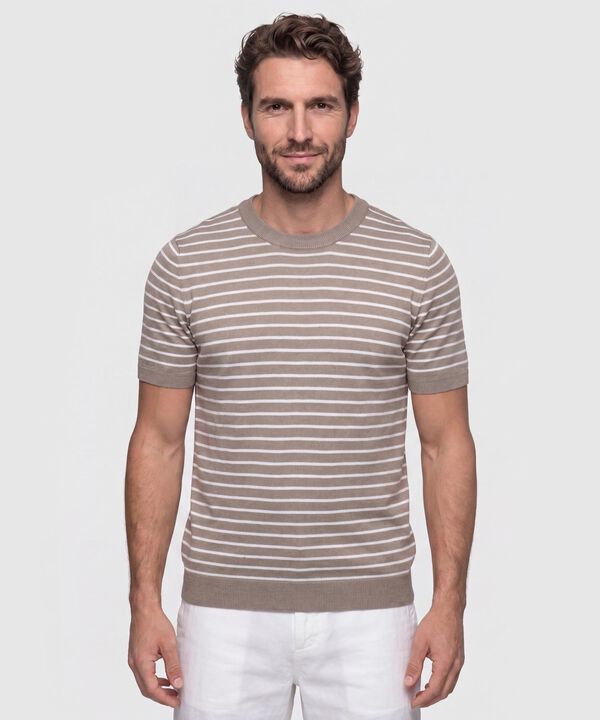 Camiseta Tejida Cuello Redondo Hombre image number null