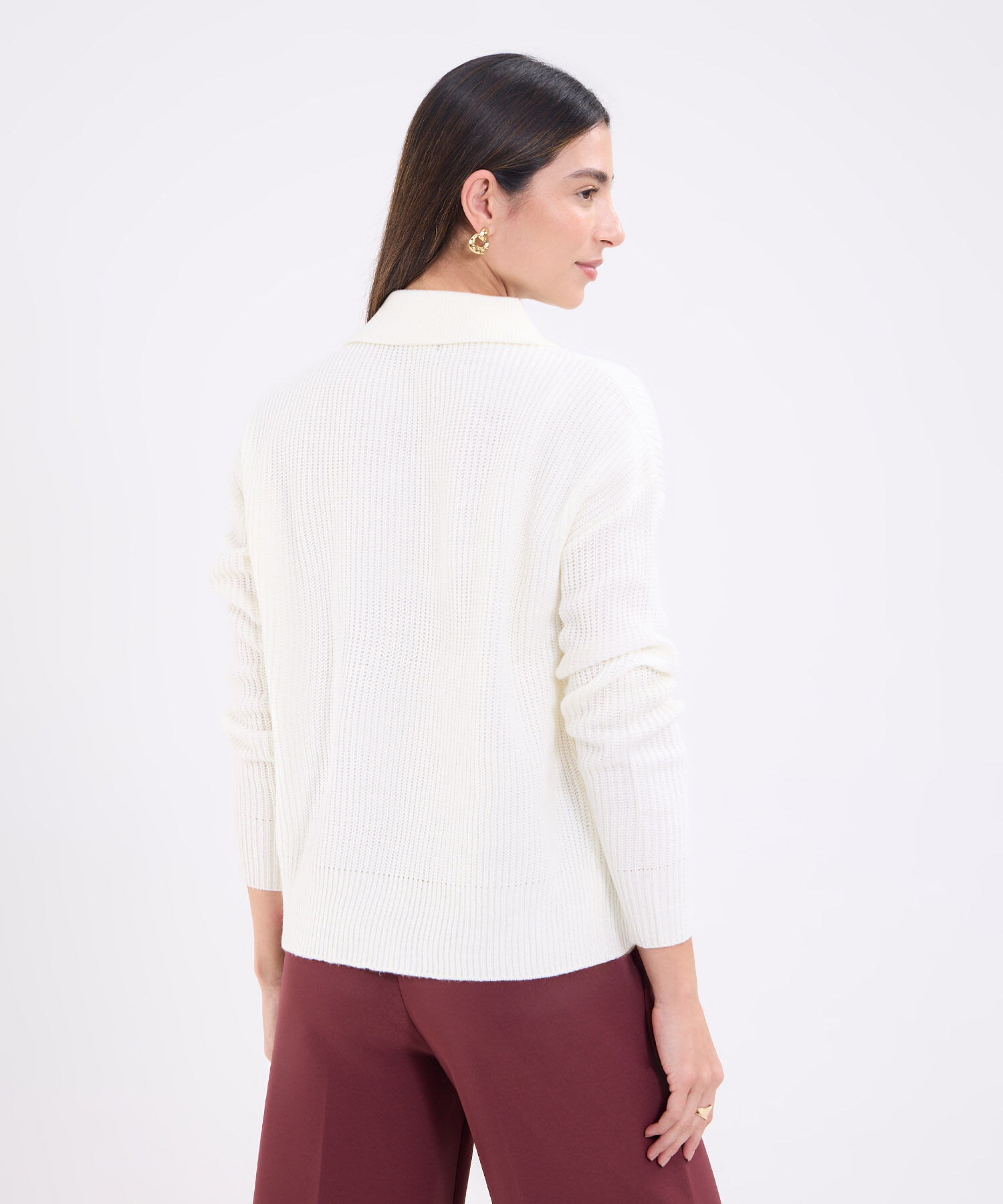 Saco unicolor con botones para mujer
