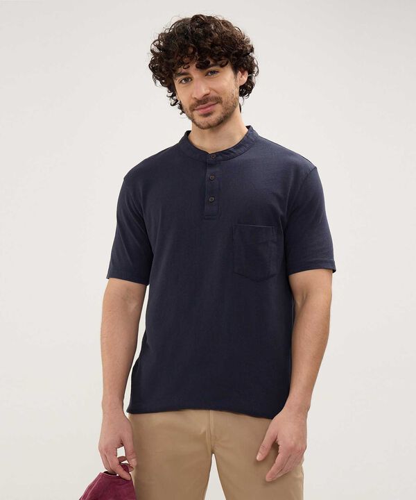 Camiseta Cuello Henley con Bolsillo image number null