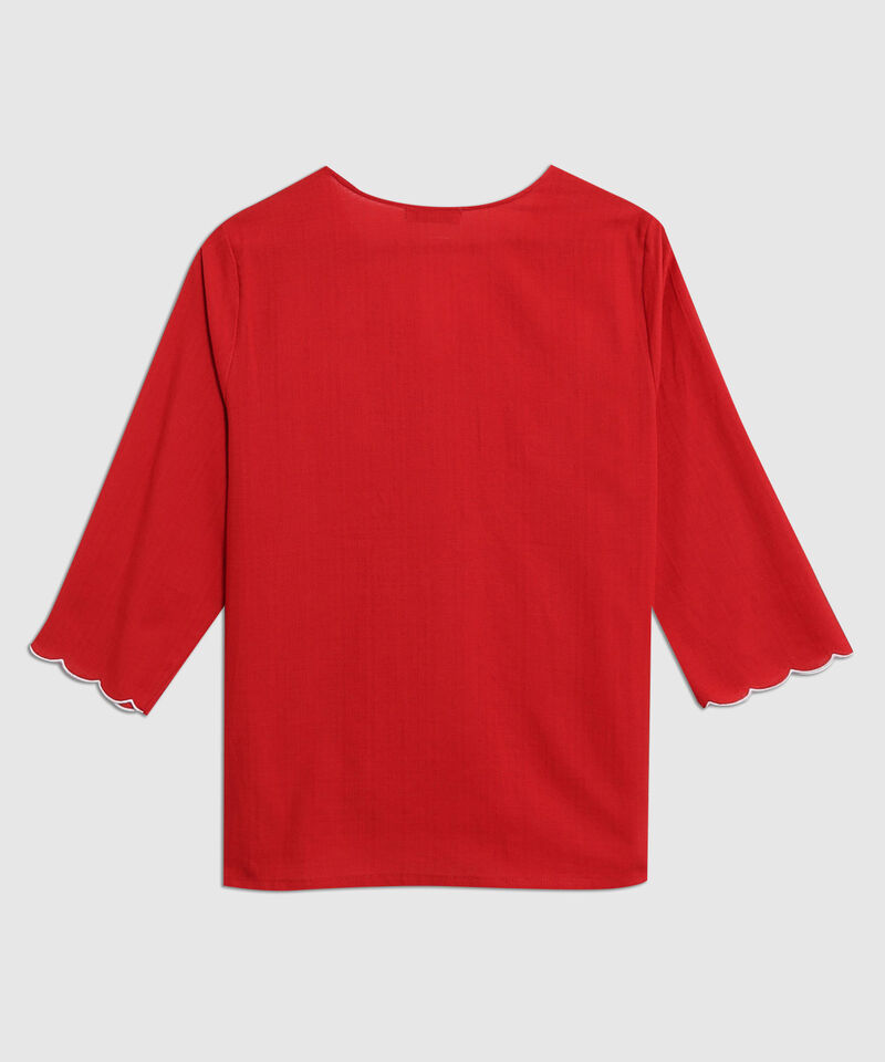 Blusa Con Detalles Ondulados Para Mujer Curvy