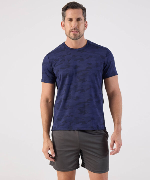 Camiseta Manga Corta Unicolor Texturizada image number null