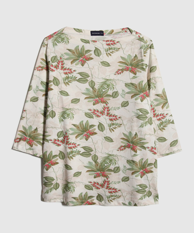 Camiseta Estampada Cuello Ojal