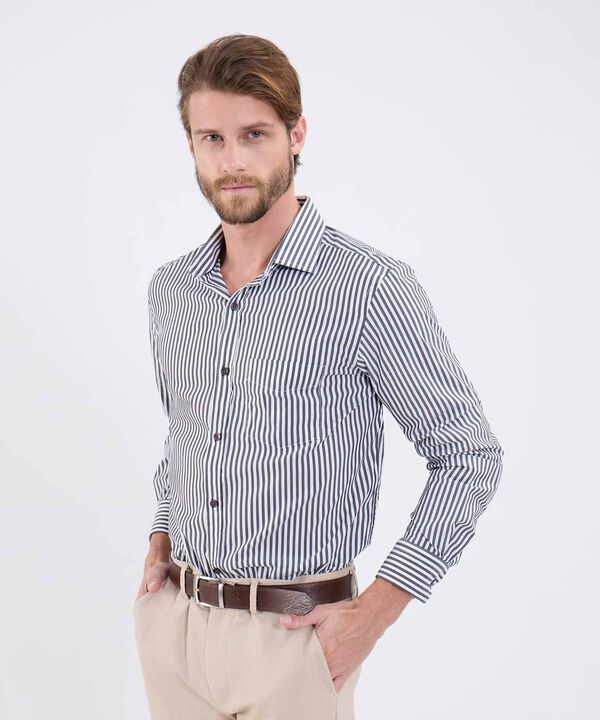 Camisa Con Estampado A Rayas image number null