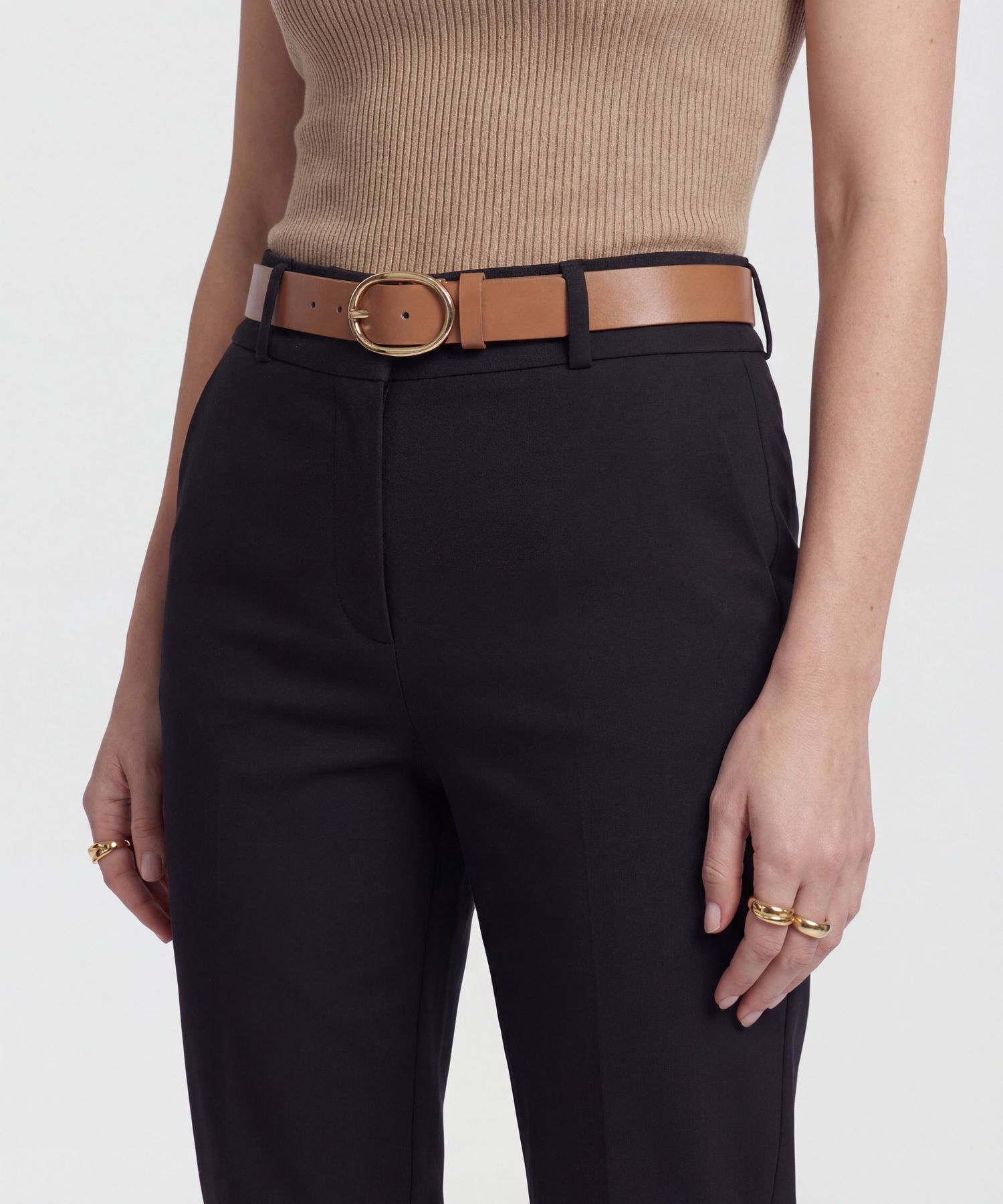 Pantal&oacute;n Unicolor Tipo Chino Para Mujer