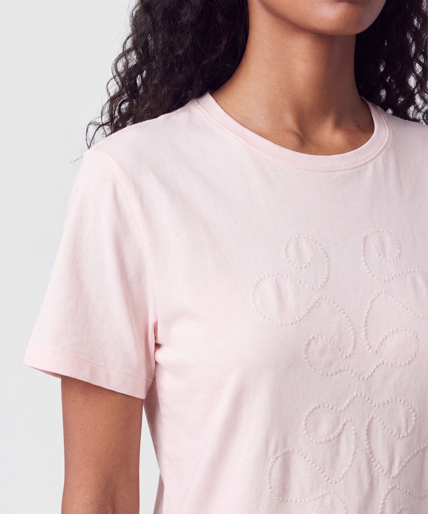 Camiseta Con Dise&ntilde;o Relieve Mujer