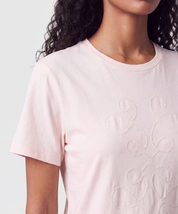 Camiseta Con Dise&ntilde;o Relieve Mujer