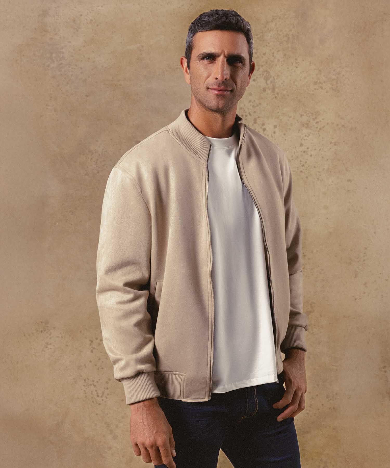Chaqueta Cuello Alto Para Hombre