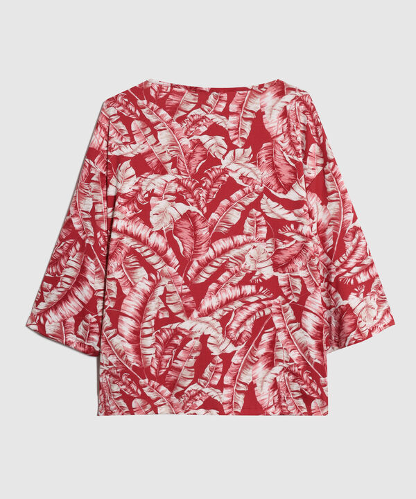 Blusa Para Mujer con Estampado Tropical image number null