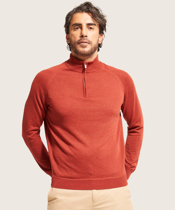 Saco Cuello Alto Con Cremallera image number null
