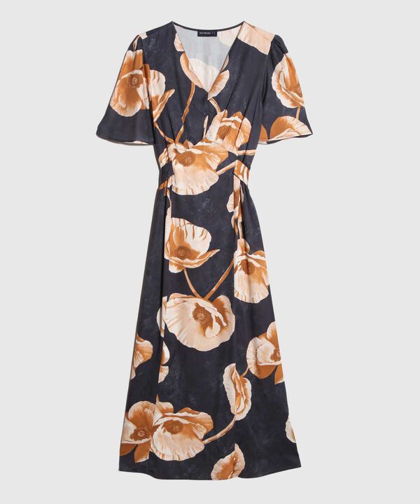 Vestido Estampado Escote en V