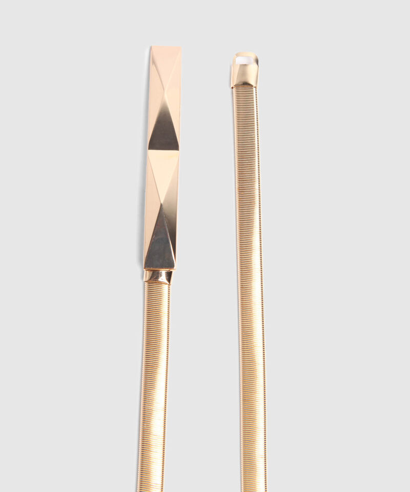 Cinturón Metálico Delgado Elástico Estiliza Mujer