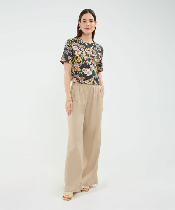 Camiseta Estampado de Flores