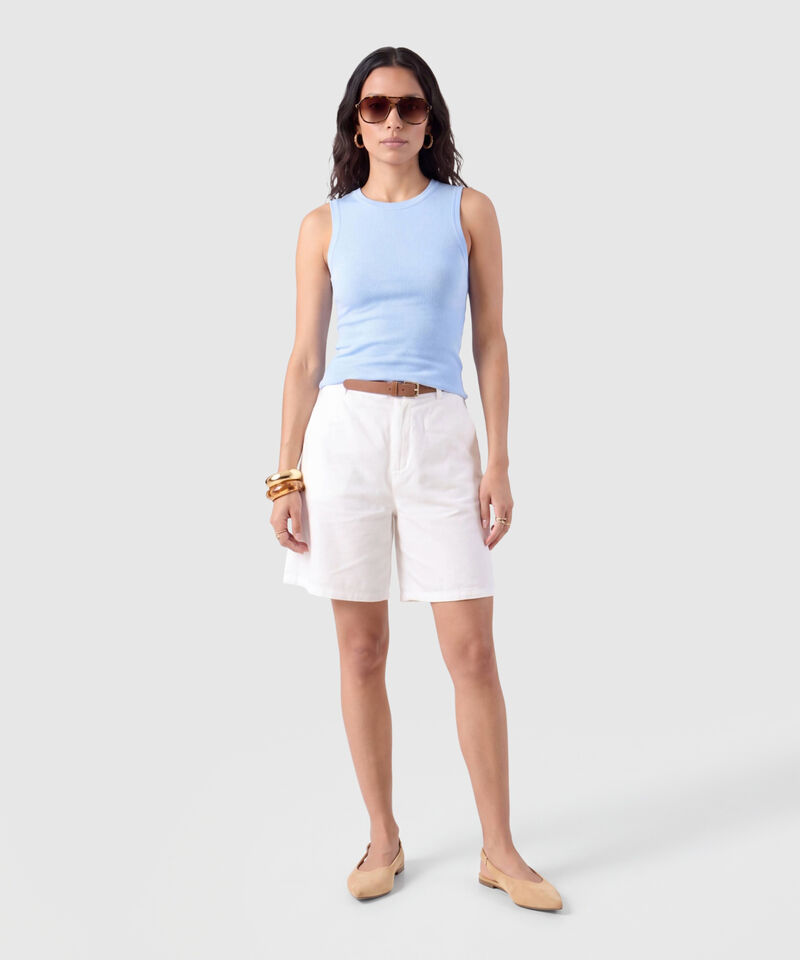 Camiseta Sin Mangas Unicolor Para Mujer
