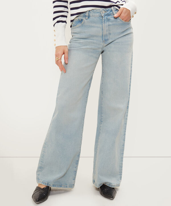 Jean Wide Leg Tono Azul Medio Claro