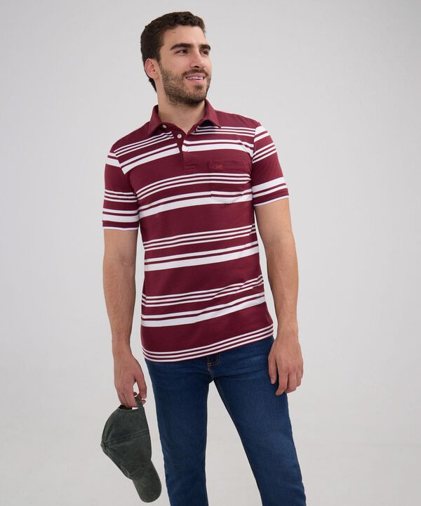 Polo Preteñida Cuello Maquina Con Bolsillo image number null