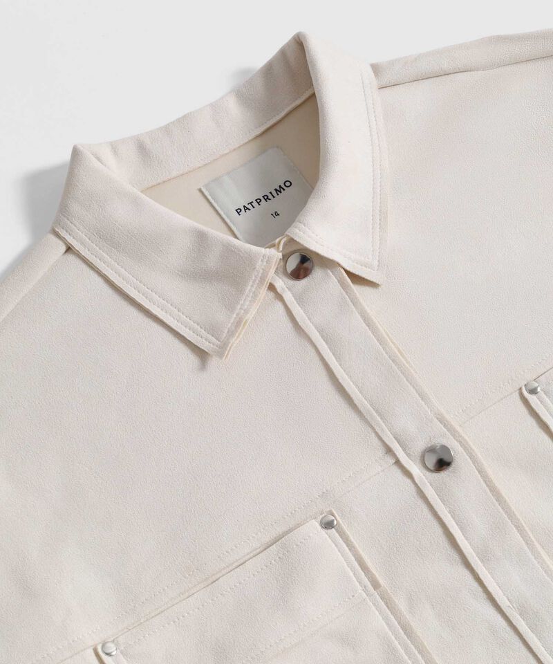 Chaqueta Tipo Sobrecamisa Con Bolsillos Mujer Curvy