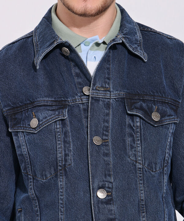 Chaqueta Trucker Tono Azul Oscuro
