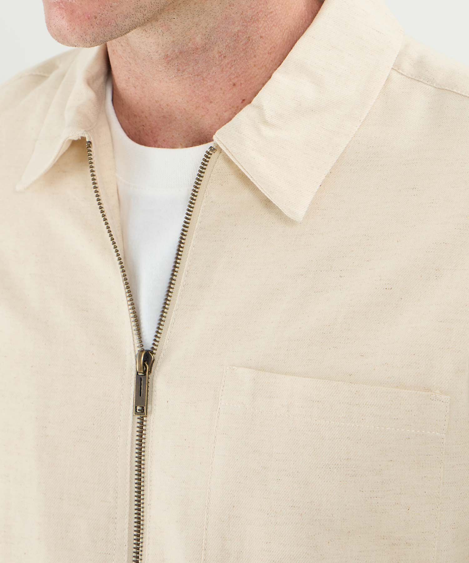 Chaqueta Bomber Lino Para Hombre