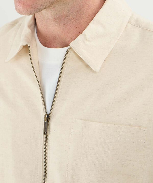 Chaqueta Bomber Lino Para Hombre image number null