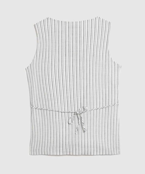 Blusa Alargada Con Botonadura Para Mujer