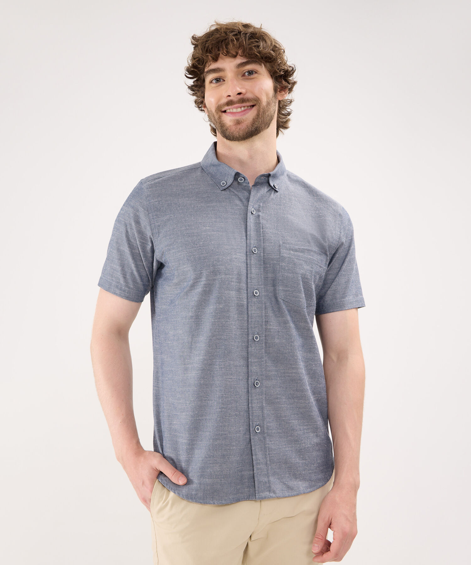 Camisa en Efecto Rústico