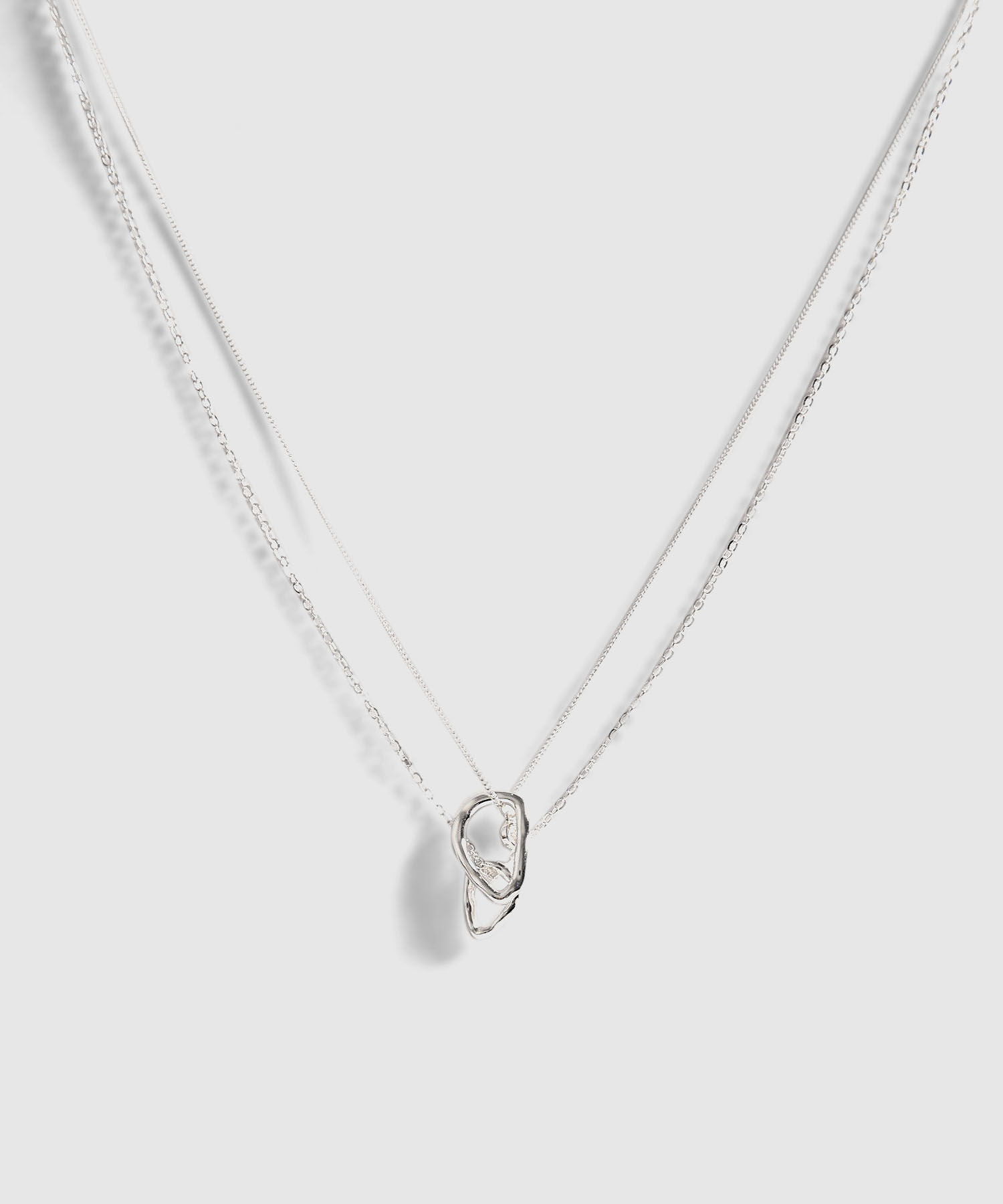 Collar Doble Plateado