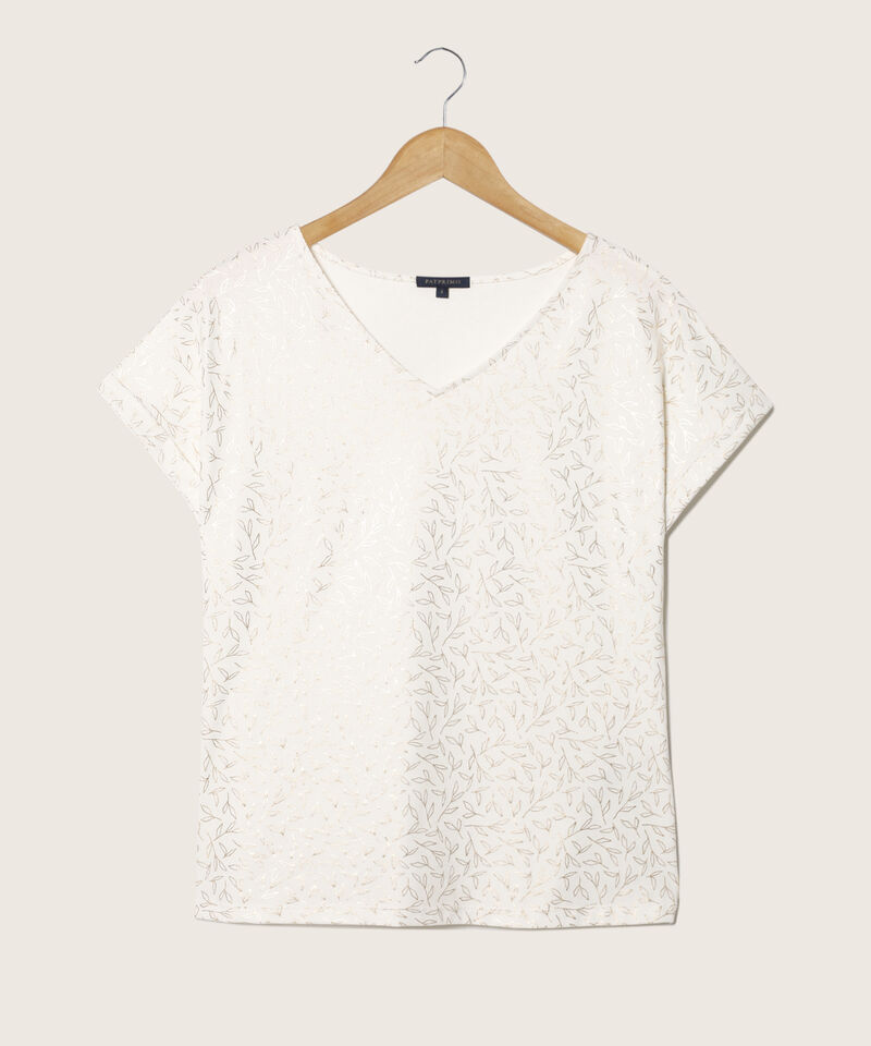 Camiseta Manga Rodada Con Guardapolvo Estampada
