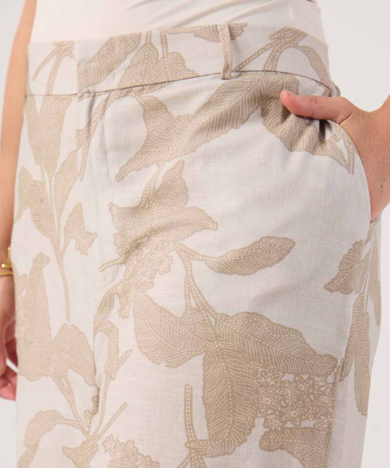 Pantalon Fluido Unicolor Para Mujer