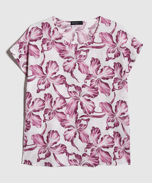 Blusa Estampada, Manga Corta Corrida
