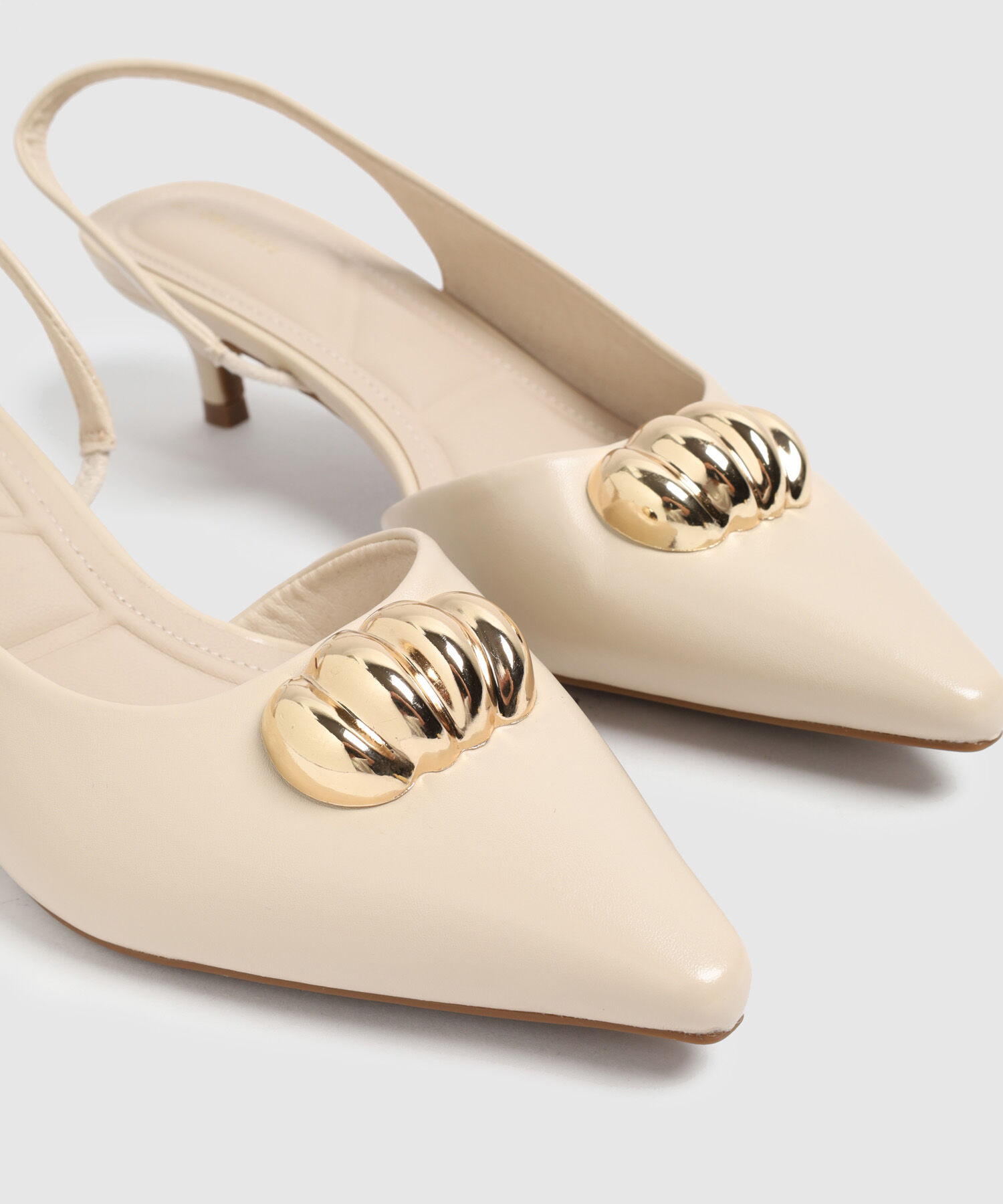Tacones Mujer Destalonados Con Aplique