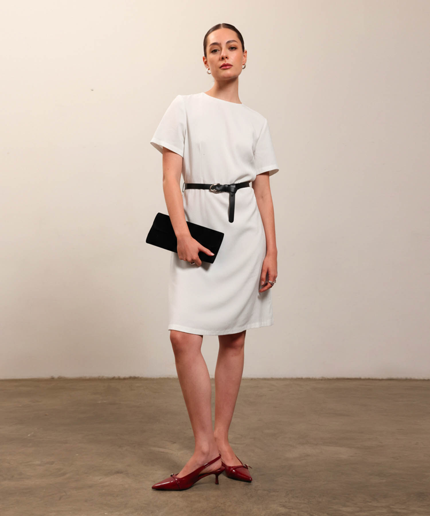 Vestido Midi De Corte Recto Para Mujer