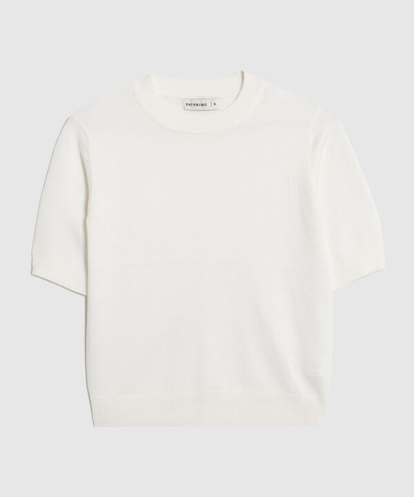 Camiseta Unicolor Manga Corta para Mujer image number null