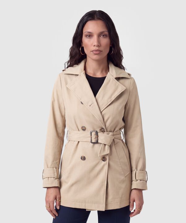 Chaqueta Cruzada Con Cintur&oacute;n Para Mujer image number null